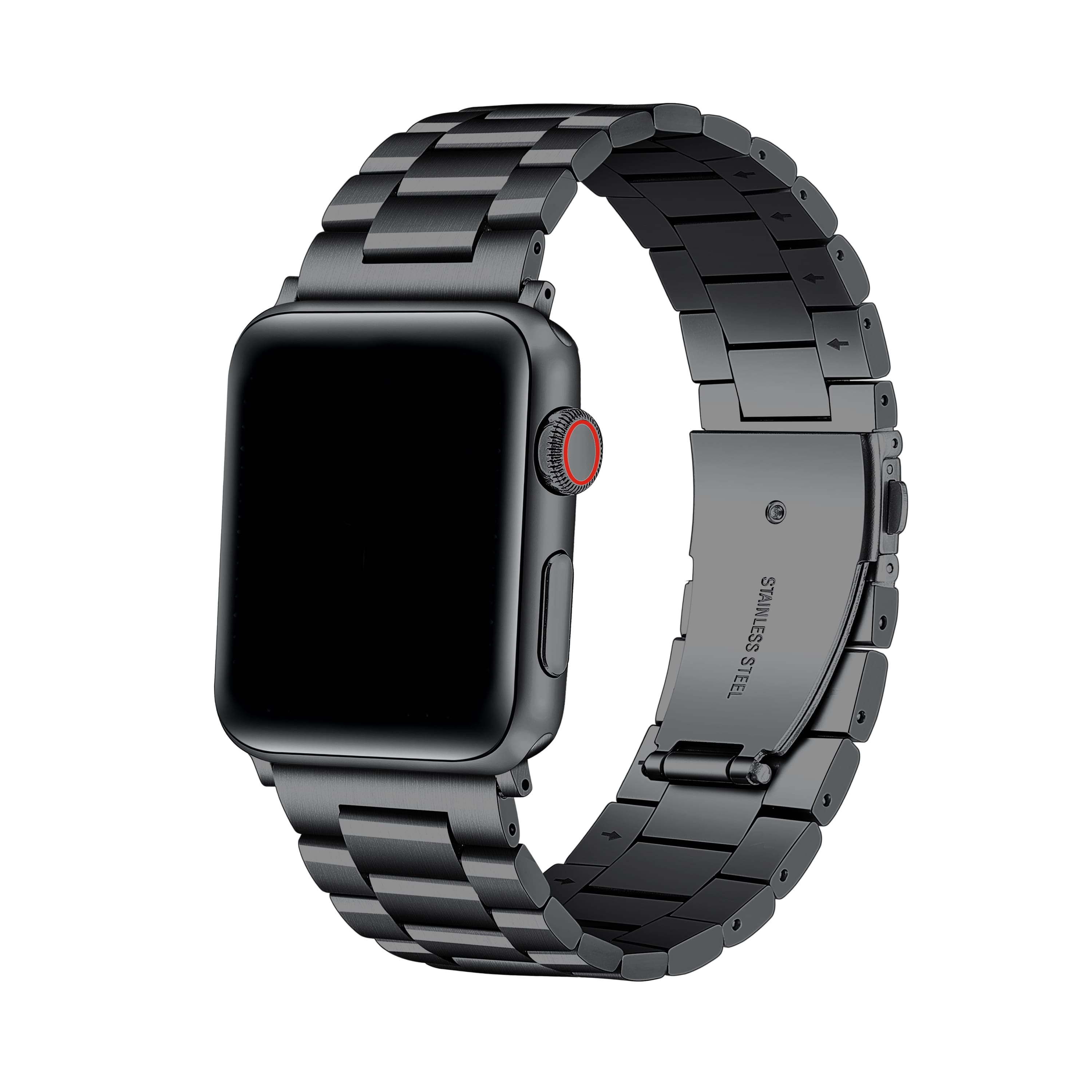 Posh Tech - Maxwell Stainless Steel Band for Smartwatch - Black
