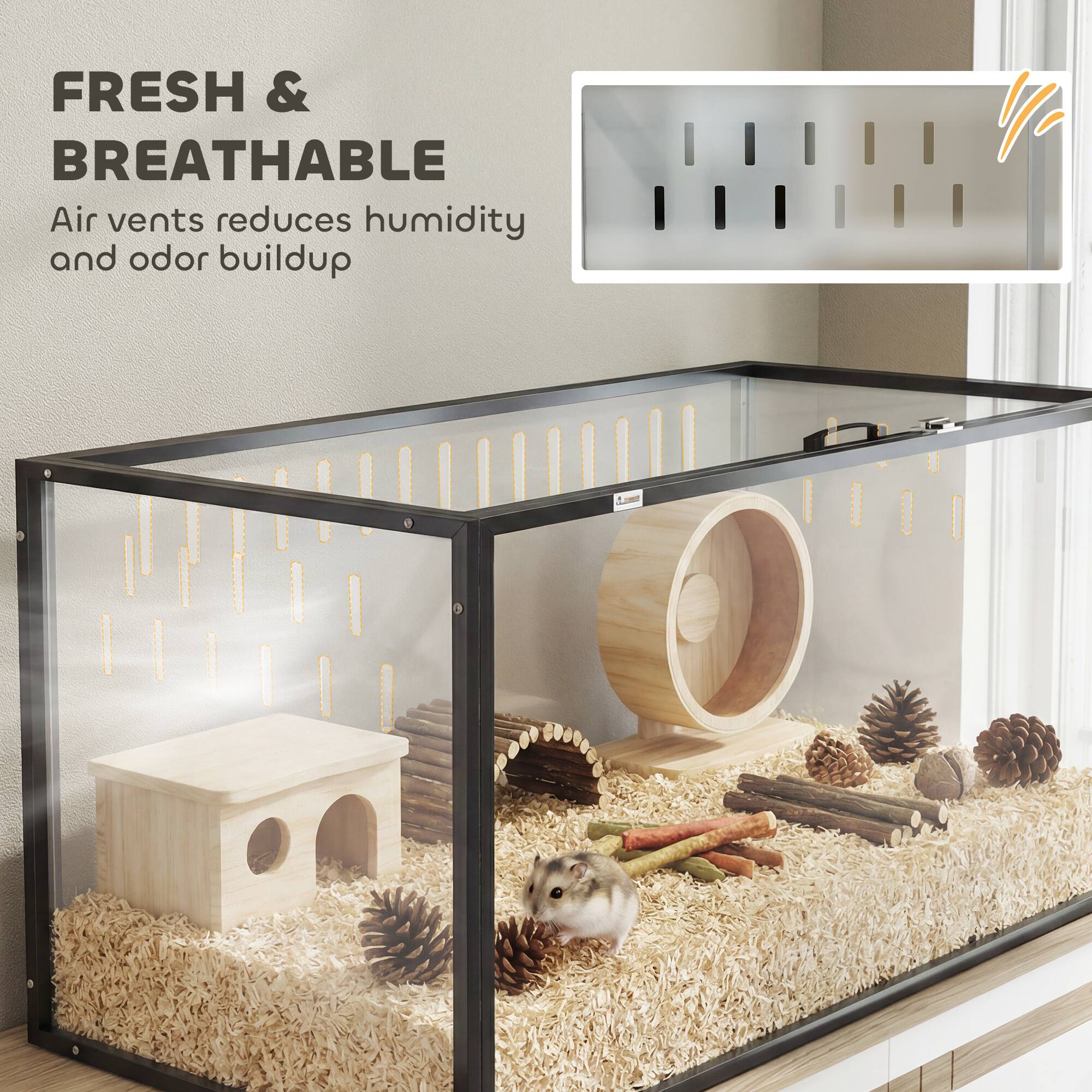 FRESH & BREATHABLE  
Air vents reduce humidity and odor buildup