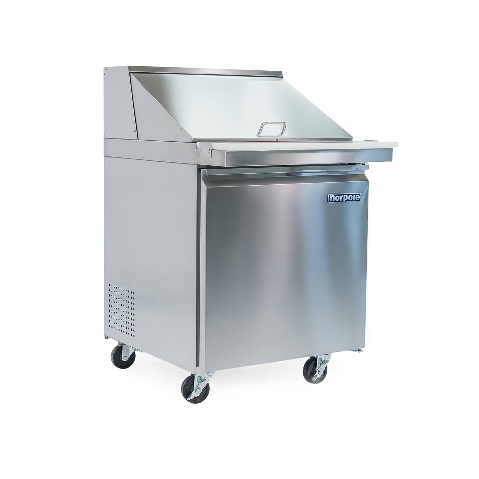Alt View 5. Magic Chef - Commercial 6 cu. ft. Single Door Mega Top Prep Table Refrigerator in Stainless - Stainless Steel.