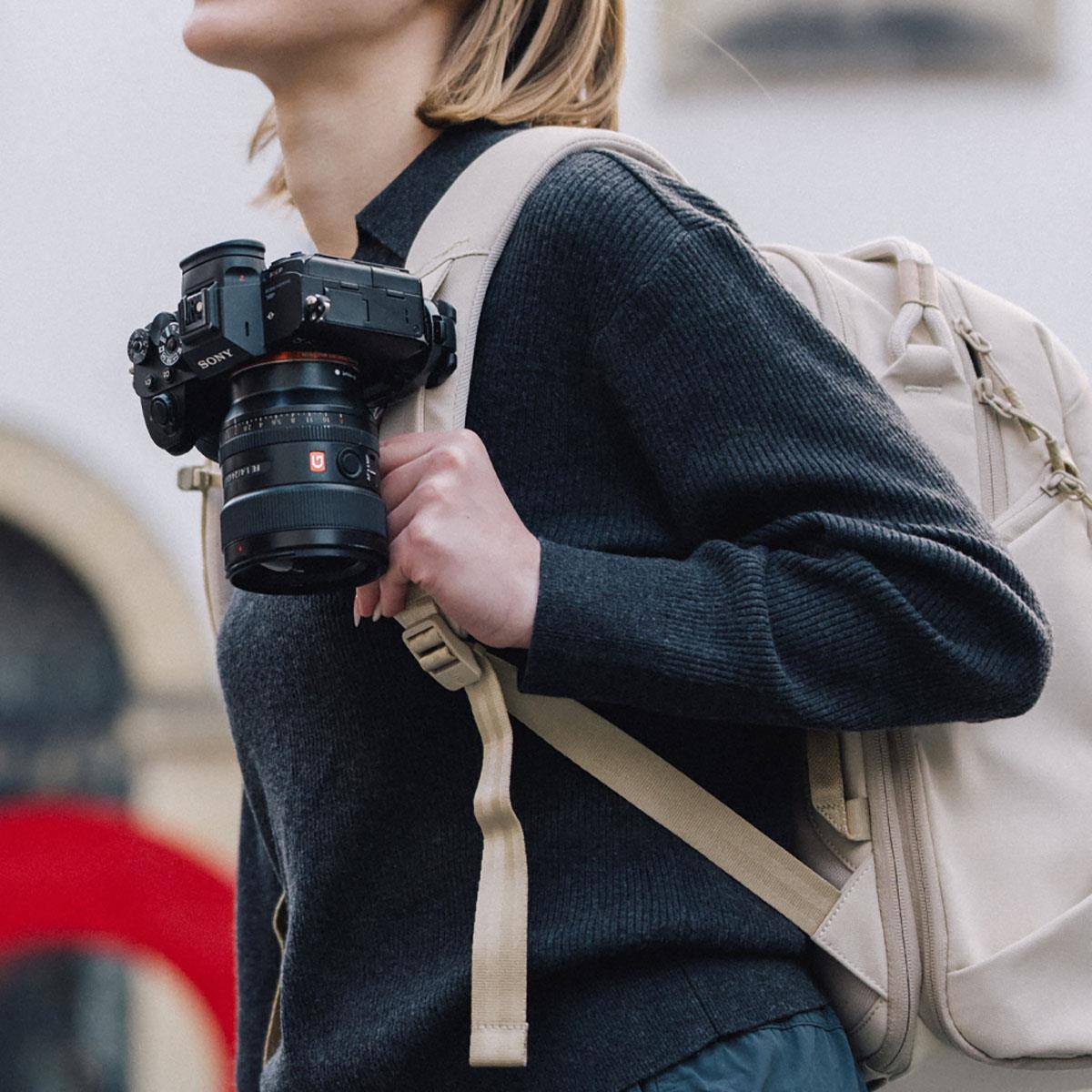 Alt View 6. PGYTECH - PGYTECH OneGo Lite Backpack 16L Cream.