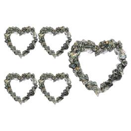 Unique Bargains - 5pcs Mini Vintage Picture Frames, 2in Resin Glow-in-dark Glitter Diamond Tiny Photo Frame for DIY - Black