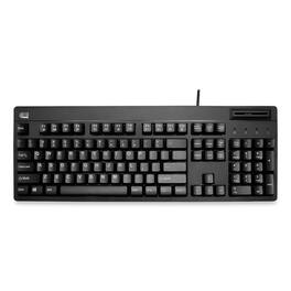 Adesso - AKB-630SB-TAA AKB-630SB-TAA EasyTouch 104 Keys Smart Card Reader Keyboard - Black