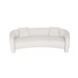 Manhattan Comfort - Sylvia Modern Glam 104" Tweed Loveseat - Ivory