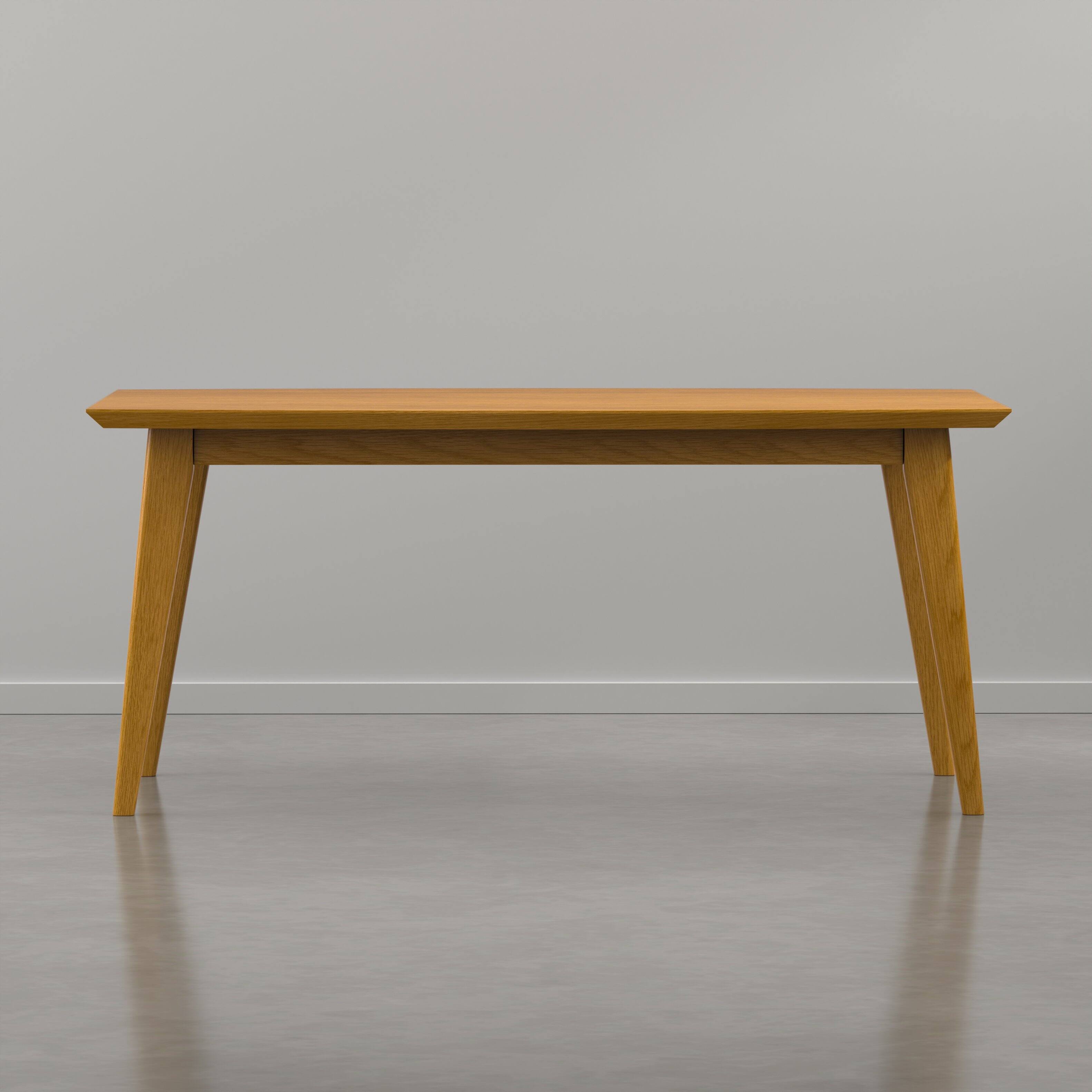 Alt View 1. Simpli Home - Draper 66 inch Wide Solid Wood Dining Table - Golden Oak.