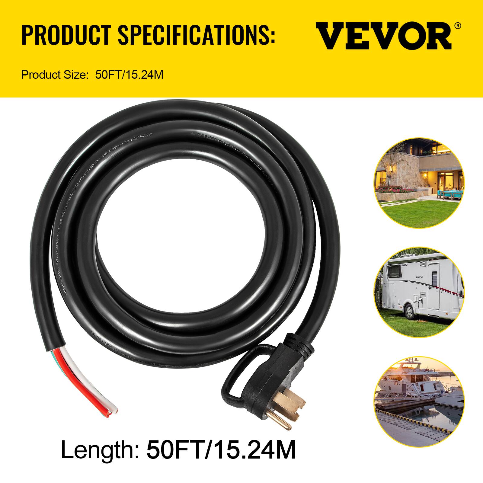 PRODUCT SPECIFICATIONS:  
VEVOR  
Product Size: 50FT/15.24M  
Length: 50FT/15.24M