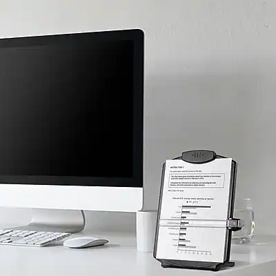Staples Plastic Document Stand with Clip & Guide Bar Black ST61704-CC ...