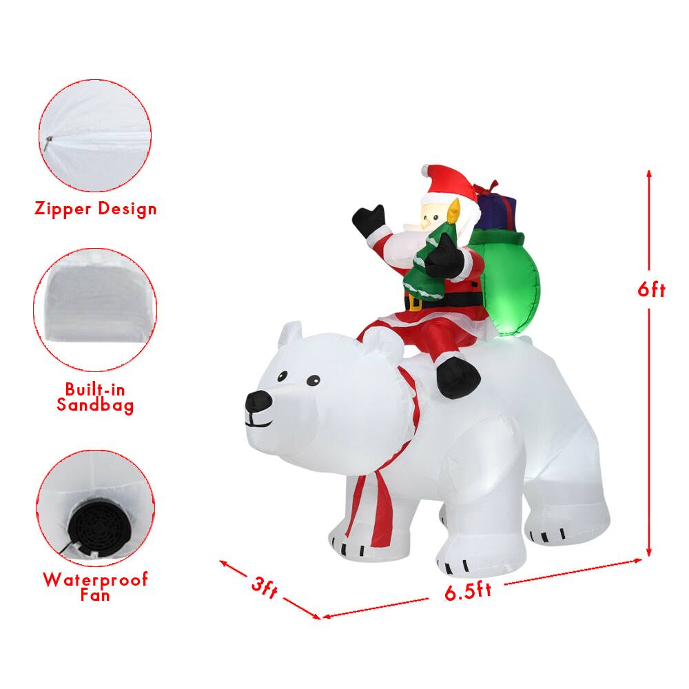 Zipper Design  
Built-in Sandbag  
Waterproof Fan  

6ft  
6.5ft  
3ft