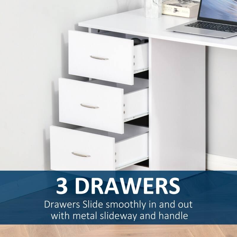 3 DRAWERS  
Drawers slide smoothly in and out with metal slideway and handle