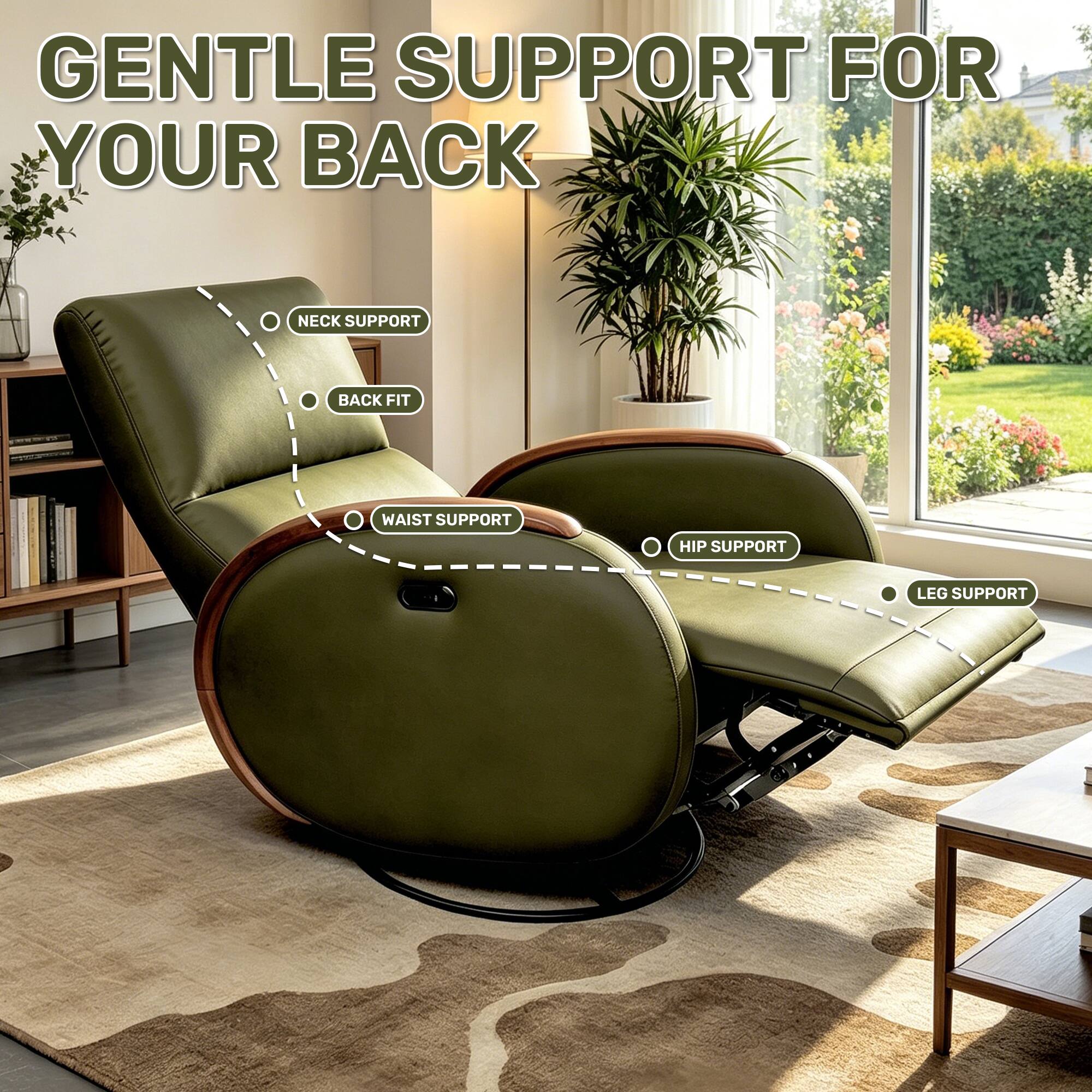GENTLE SUPPORT FOR YOUR BACK

- NECK SUPPORT
- BACK FIT
- WAIST SUPPORT
- HIP SUPPORT
- LEG SUPPORT