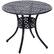 Front. Outsunny - Patio Dining Table Round Cast Aluminium Outdoor Bistro Table with Umbrella Hole - - Black.