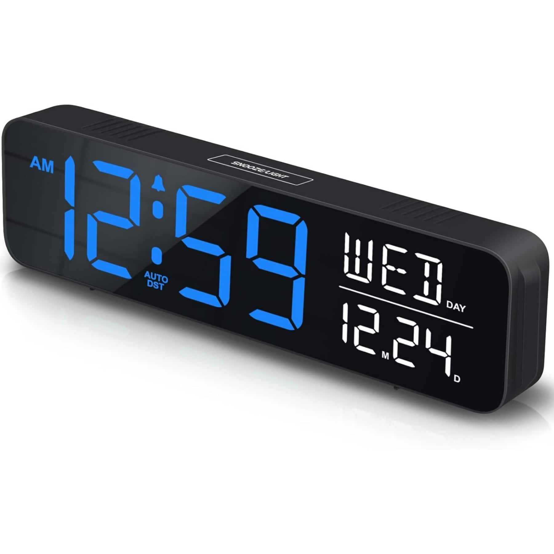 Dazzed Corner - Display Digital Alarm Clock, Desk Table Clocks - Black