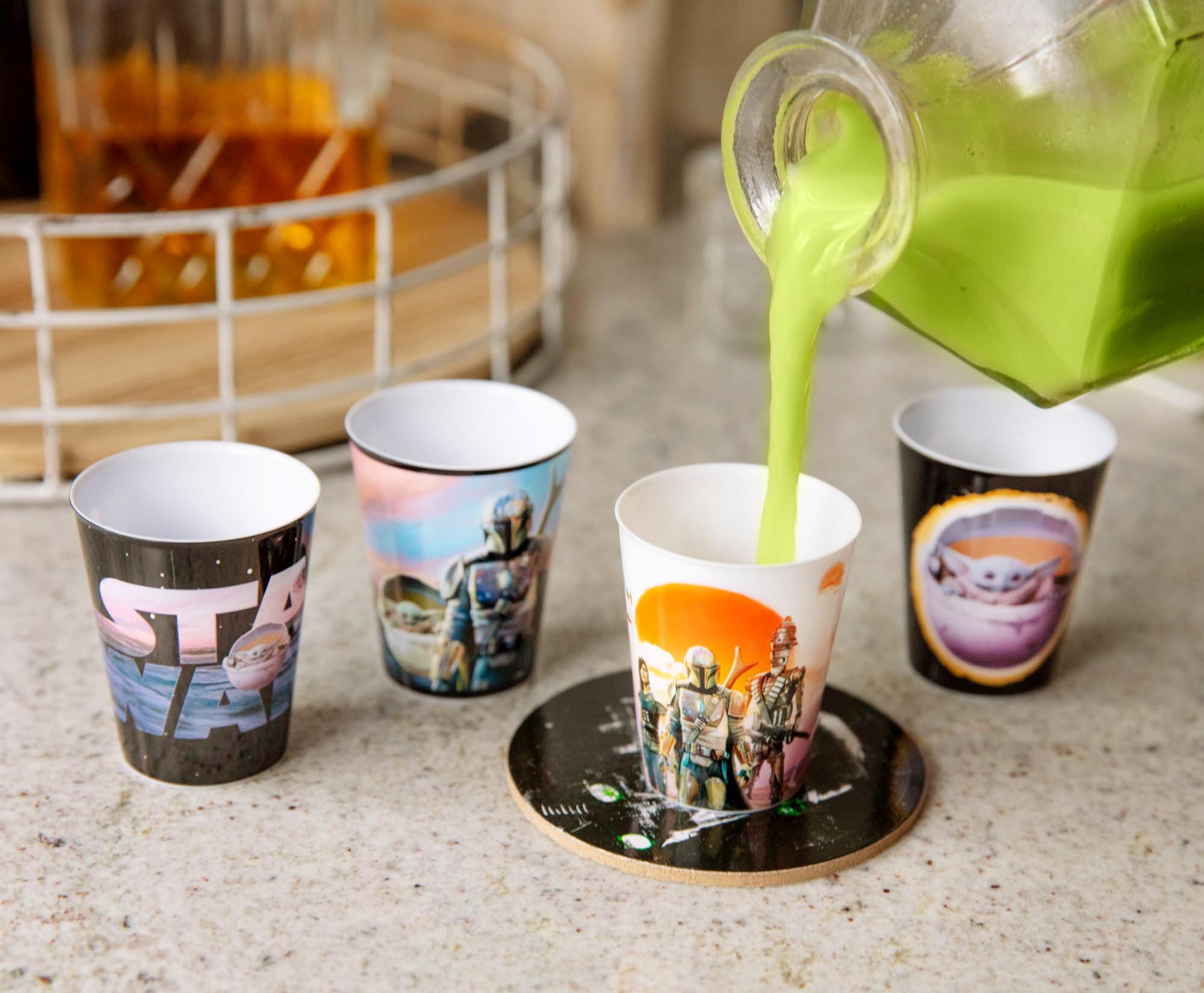 Alt View 4. Silver Buffalo - Star Wars: The Mandalorian 1.5-Ounce Plastic Mini Cups | Set of 4 - Black.