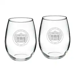 Jardine - Emporia State Hornets 21oz. 2-Piece Stemless Wine Glass Set - Multicolor