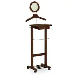 FurniFact - Vanity Valet Stand - Walnut