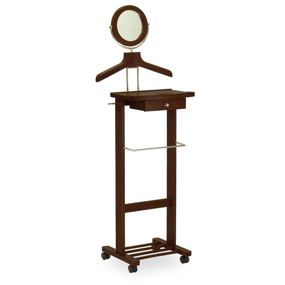 Front. FurniFact - Vanity Valet Stand - Walnut.