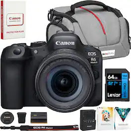 Canon - R6 Mark II 24.2 MP Mirrorless Camera + 24-105mm IS STM Lens + Accessories Bundle