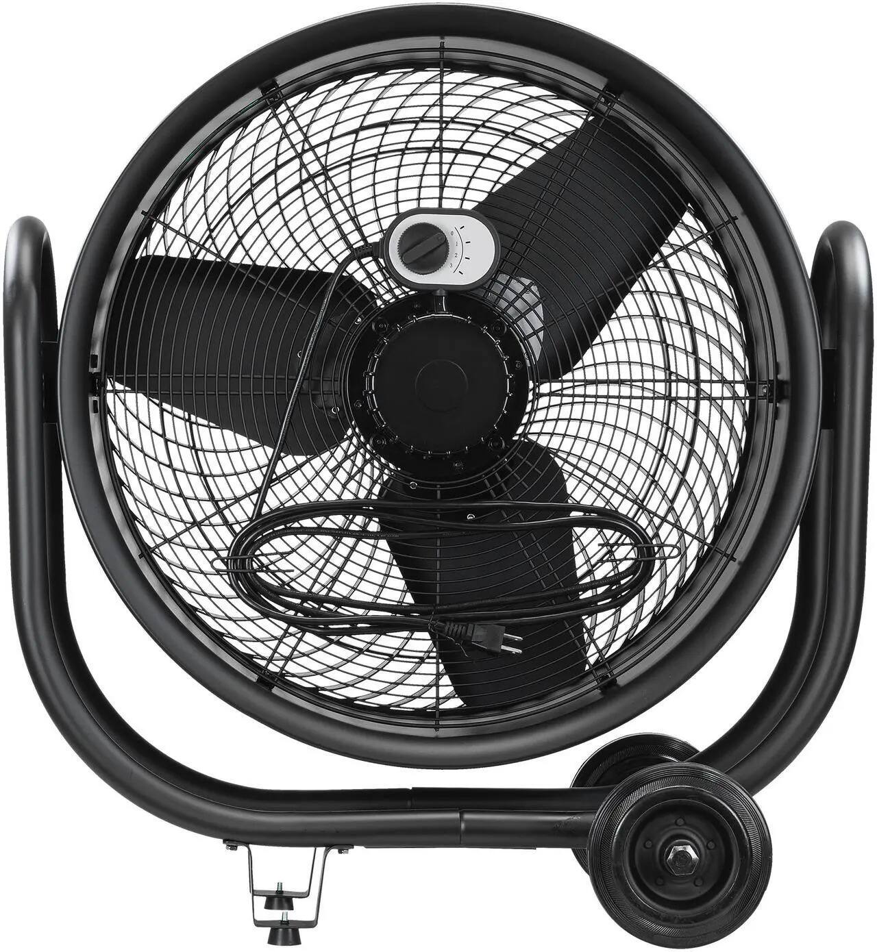 Alt View 3. Caterpillar - Caterpillar CF-HVD-24AC-BK 24" High-Velocity Industrial Fan - 6500 CFM, 3-Speed, 360° Tilt.