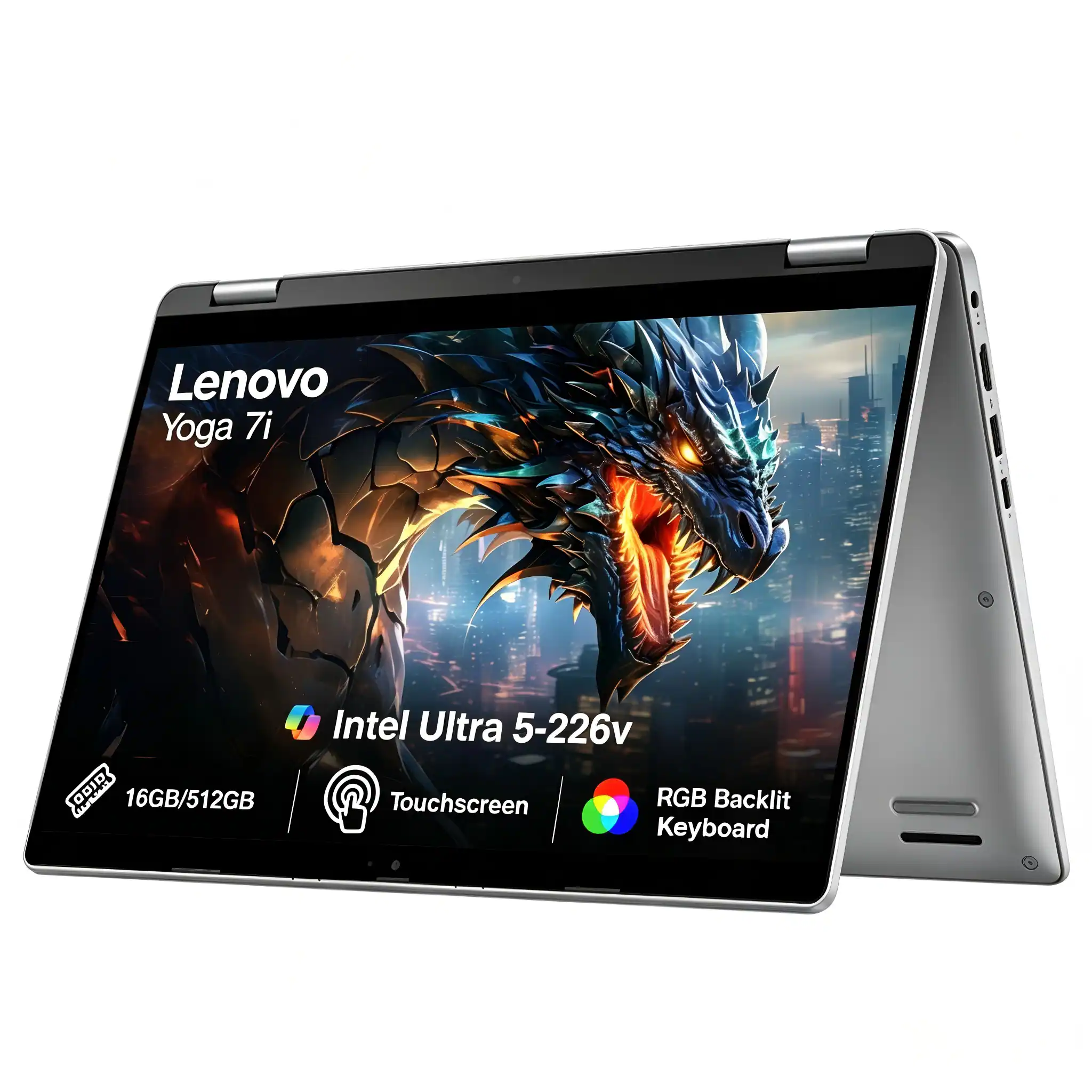 Lenovo Yoga 7i  
Intel Ultra 5-226v  
16GB/512GB  
Touchscreen  
RGB Backlit Keyboard