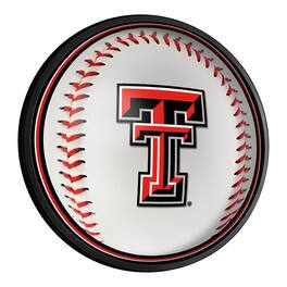 The Fan-Brand - Texas Tech Red Raiders Baseball 18'' Round Slimline Illuminated Wall Sign - Multicolor