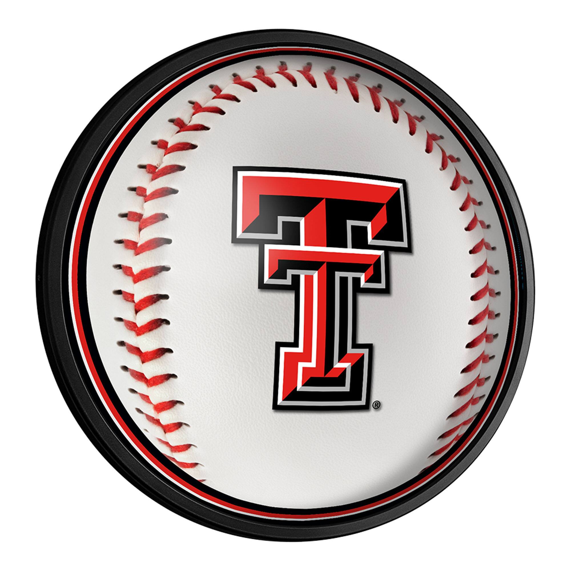 Texas Tech Red Raiders Baseball 18'' Round Slimline Illuminated Wall Sign