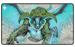 Ultra PRO - Tarkir Dragonstorm Ureni, the Song Unending Black Stitched Playmat for Magic: The Gathering - Front_Zoom