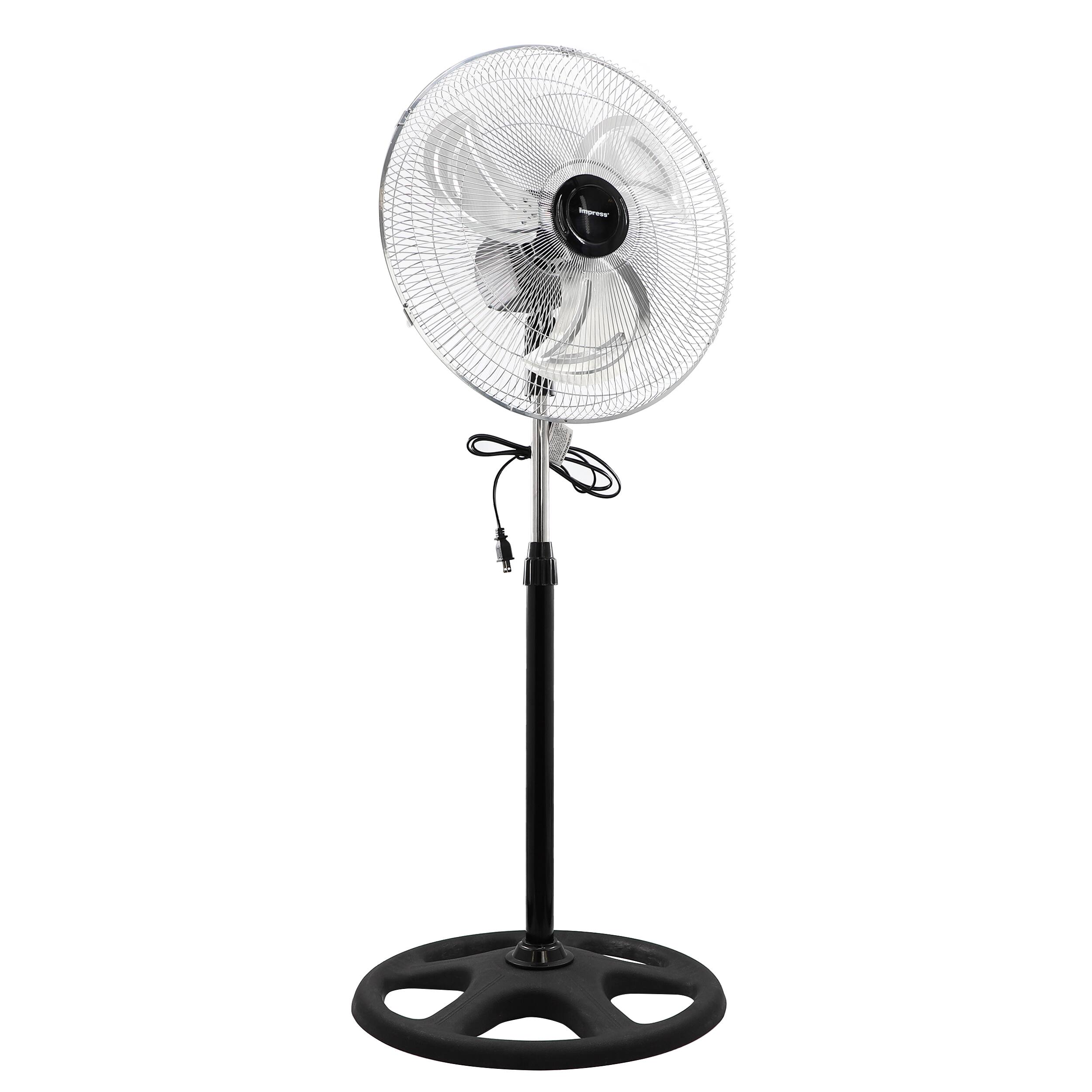 Impress - 18 Inch Hi-Speed Industrial Standing Fan - Chrome