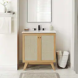Soma Bathroom Cabinet Basin Not Included by Modway - Oak