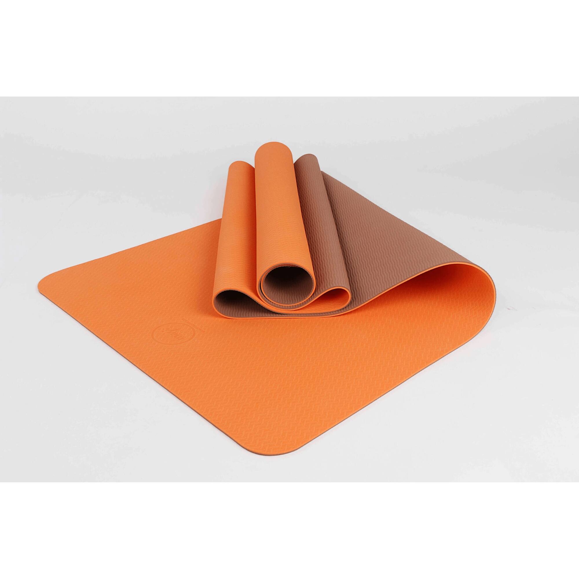 Maji Sports - 2 Tone TPE Premium Yoga Mat - Orange and Brown