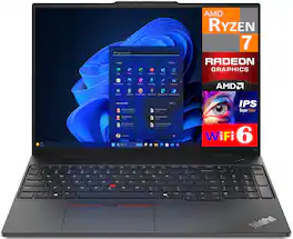 Lenovo - Refurbished Excellent - ThinkPad E16 GEN 1 Laptop 16.0 WUXGA Display (Ryzen 7 7730U, 16GB, 512GB SSD, AMD Radeon, Win 11 Pro)
