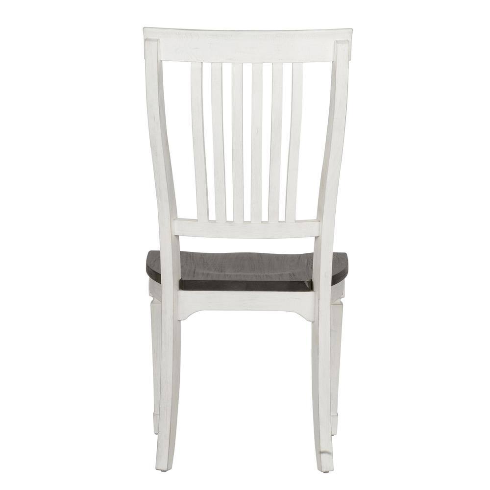 Back. Liberty Furniture Industries - Slat Back Side Chair (RTA)-Set of 2 - White.