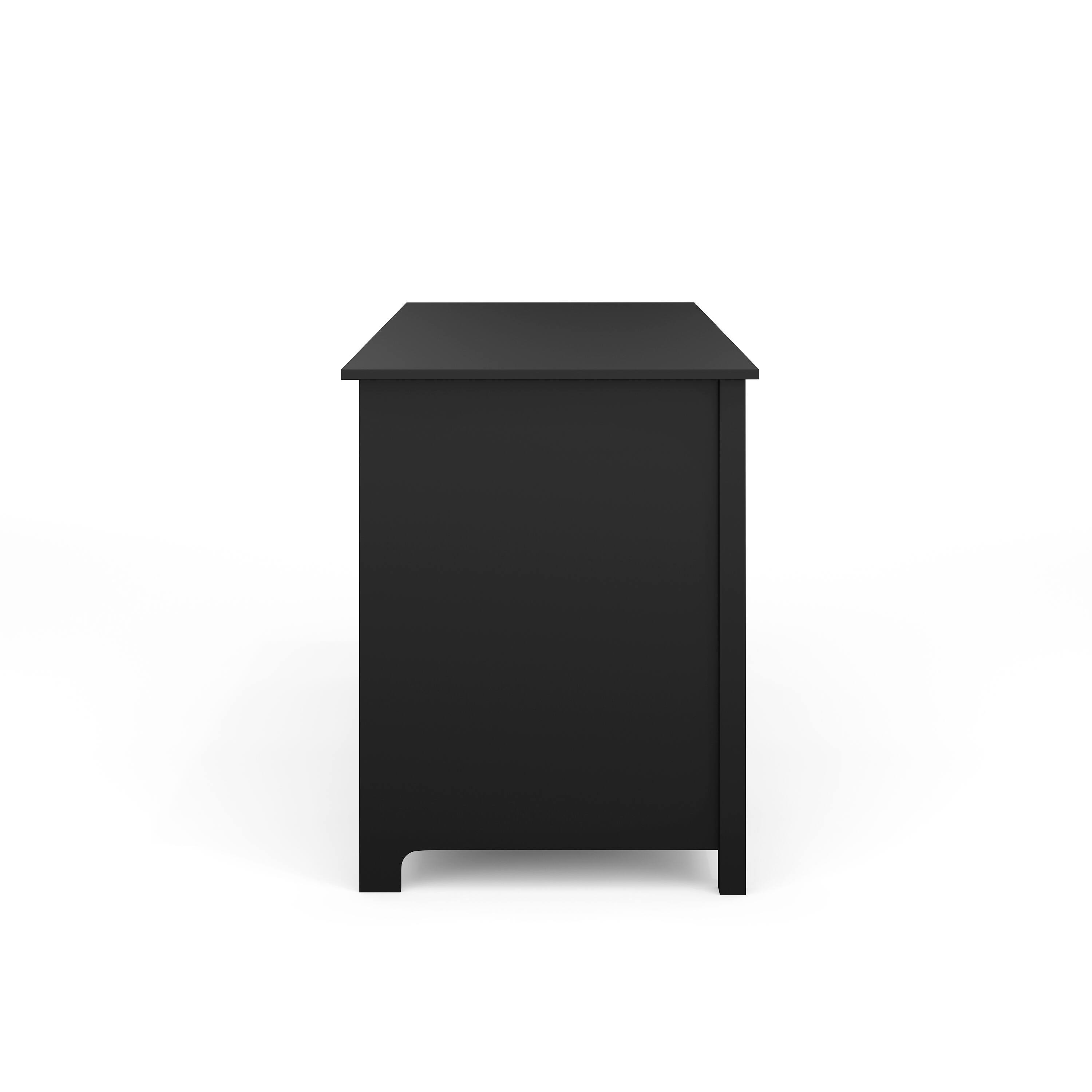 Alt View 9. Martha Stewart - Hutton Shaker Style Home Office Desk with Storage - Black Frame/Brushed Nickel Hardware.