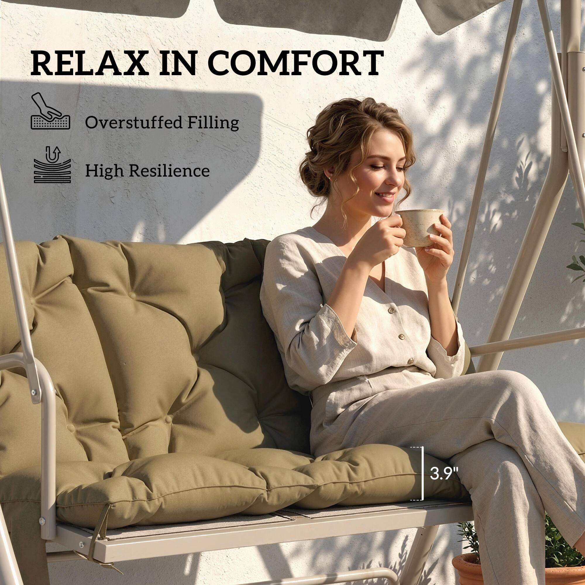 RELAX IN COMFORT

- Overstuffed Filling
- High Resilience

3.9"