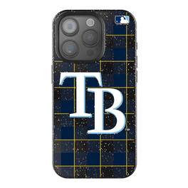 Keyscaper - MLB - Tampa Bay Rays Plaid Bling iPhone Case - 14 - Black
