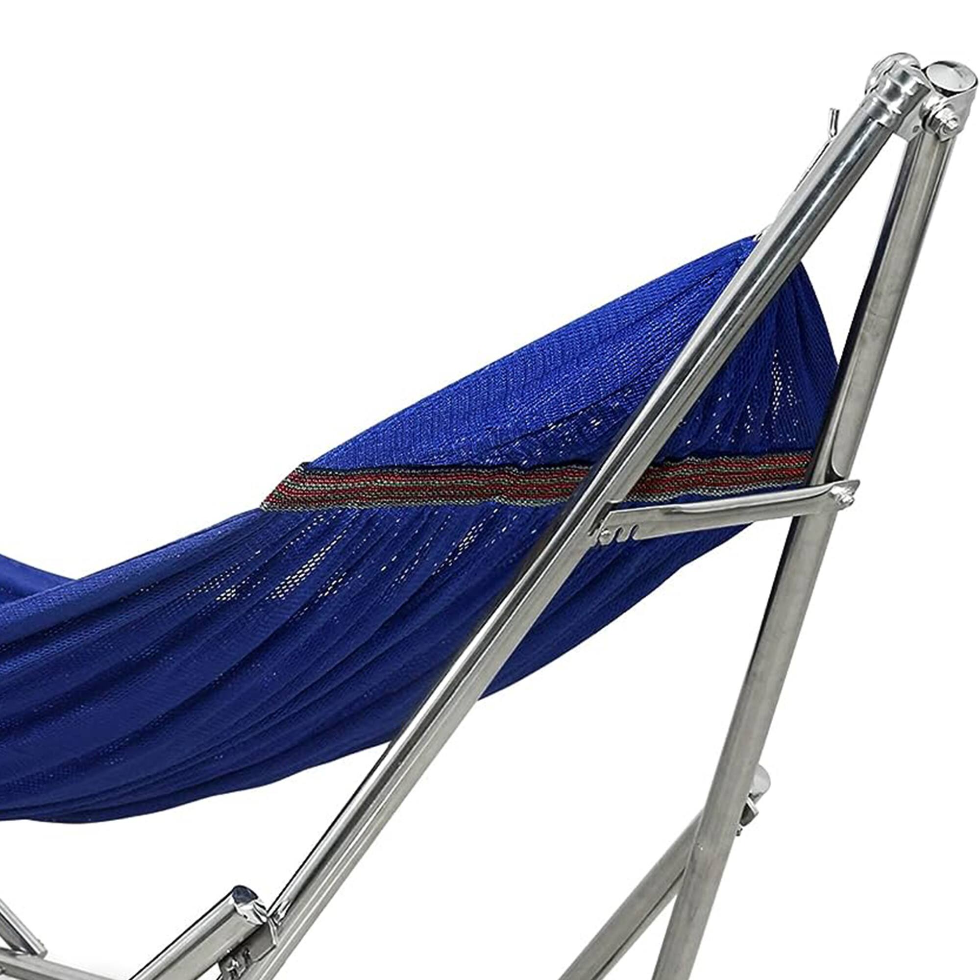 Alt View 8. Tranquillo - Tranquillo Universal 106" Double Hammock with Adjustable Stand and Bag, Blue - Blue.
