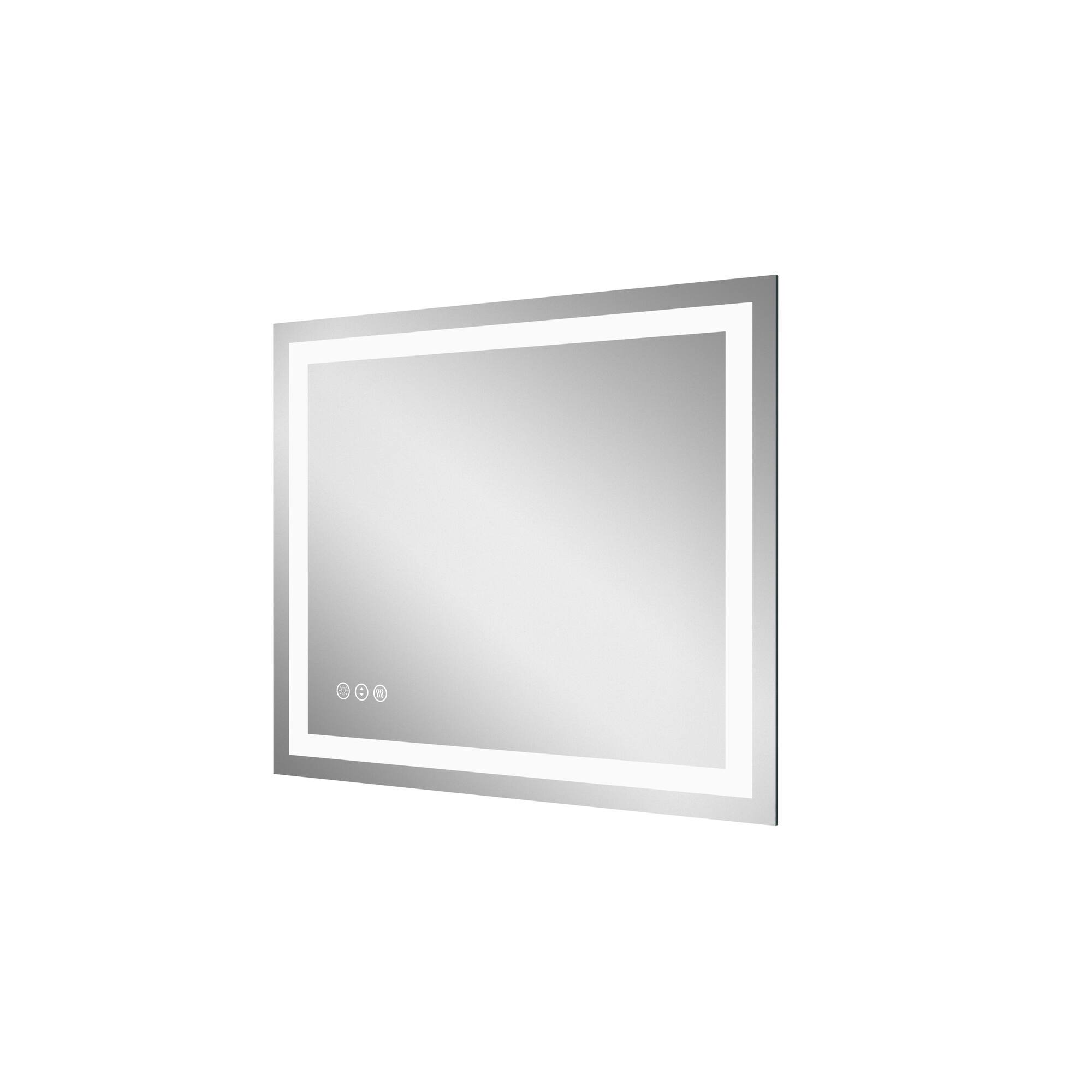 Alt View 2. Boyel Living - 30 in W x 36 in L Rectangular Frameless Wall Bathroom Vanity Mirror with Front and Backlit and Anti Fog.