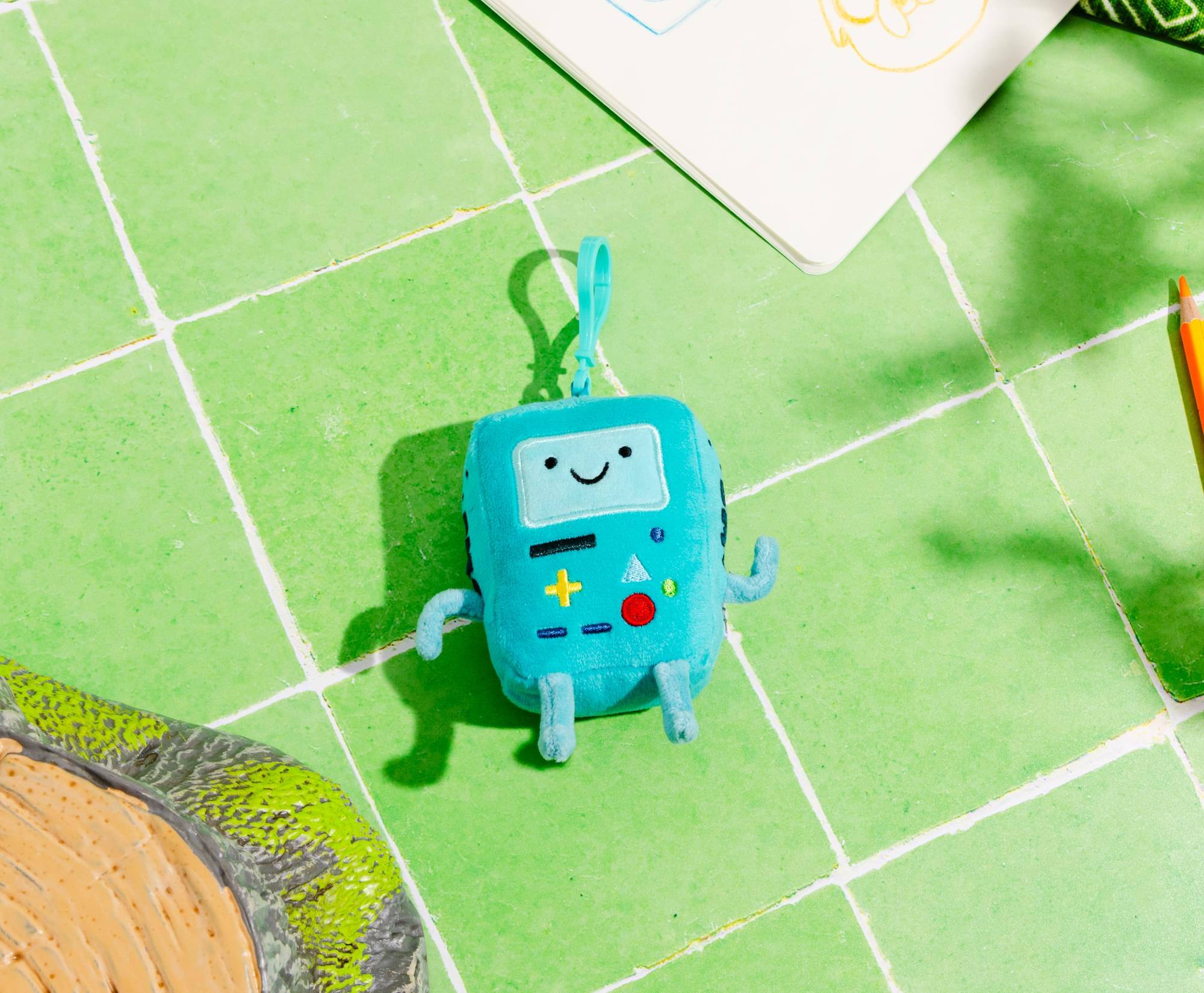Alt View 3. SalesOne LLC - Adventure Time BMO Happy 4-Inch Plush Keychain - Blue.