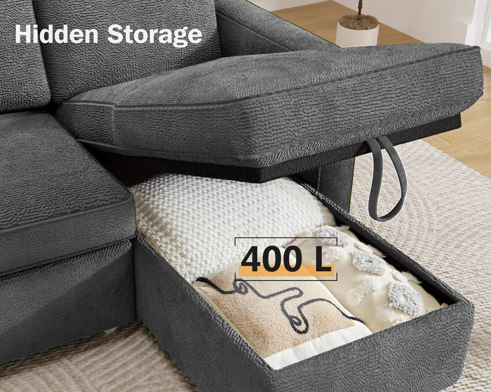 Hidden Storage  
400 L