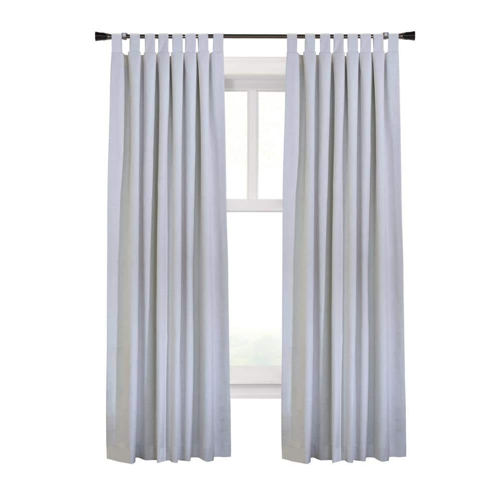 Commonwealth Home Fashions - Thermaplus Ventura Blackout Window Treatment Tab Top Curtain Panel for Bedroom Livingroom 52" x 95" - White
