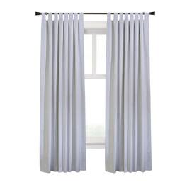 Commonwealth Home Fashions - Thermaplus Ventura Blackout Window Treatment Tab Top Curtain Panel for Bedroom Livingroom 52" x 95" - White