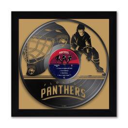 Sporticulture - Florida Panthers 13" x 13" Framed Vinyl Record Art Print - Blue