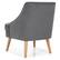 Alt View 19. Costway - Velvet Upholstered Accent Chair with Rubber Wood Legs - Grey.