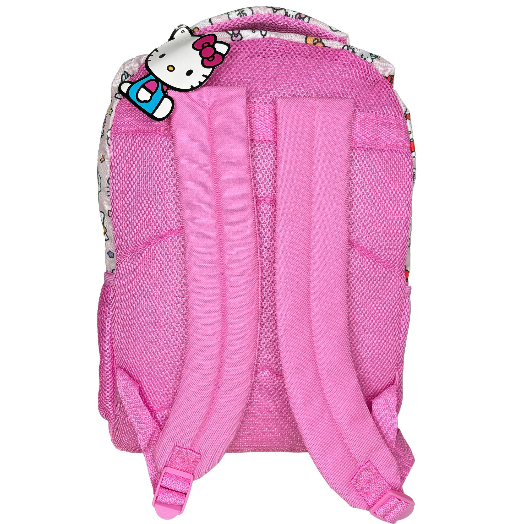 Alt View 3. Hello Kitty - Hello Kitty Nylon Pink Backpack 16" School Bookbag for Girls ages 3+ - Multicolored.