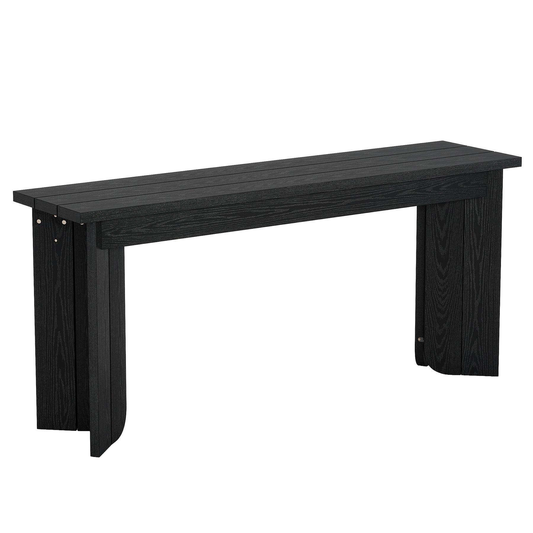 Alt View 4. Tribesigns - Console Table with Engineered Wood Construction and Rectangular Top for Entryway, Hallway and Living Room - Black.