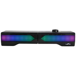 beFree Sound - Gaming Dual Soundbar with RGB LED Lights - Black