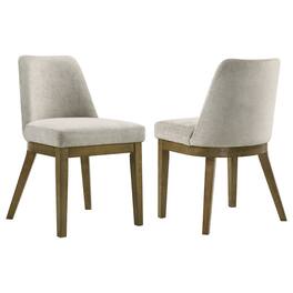 Coaster Co. of America - Castlewood Upholstered Dining Side Chair Oak (Set of 2) - Brown