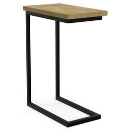 Simpli Home - Skyler 18 inch Wide Solid Mango/Metal Industrial End Table/Black, Assembled - Natural