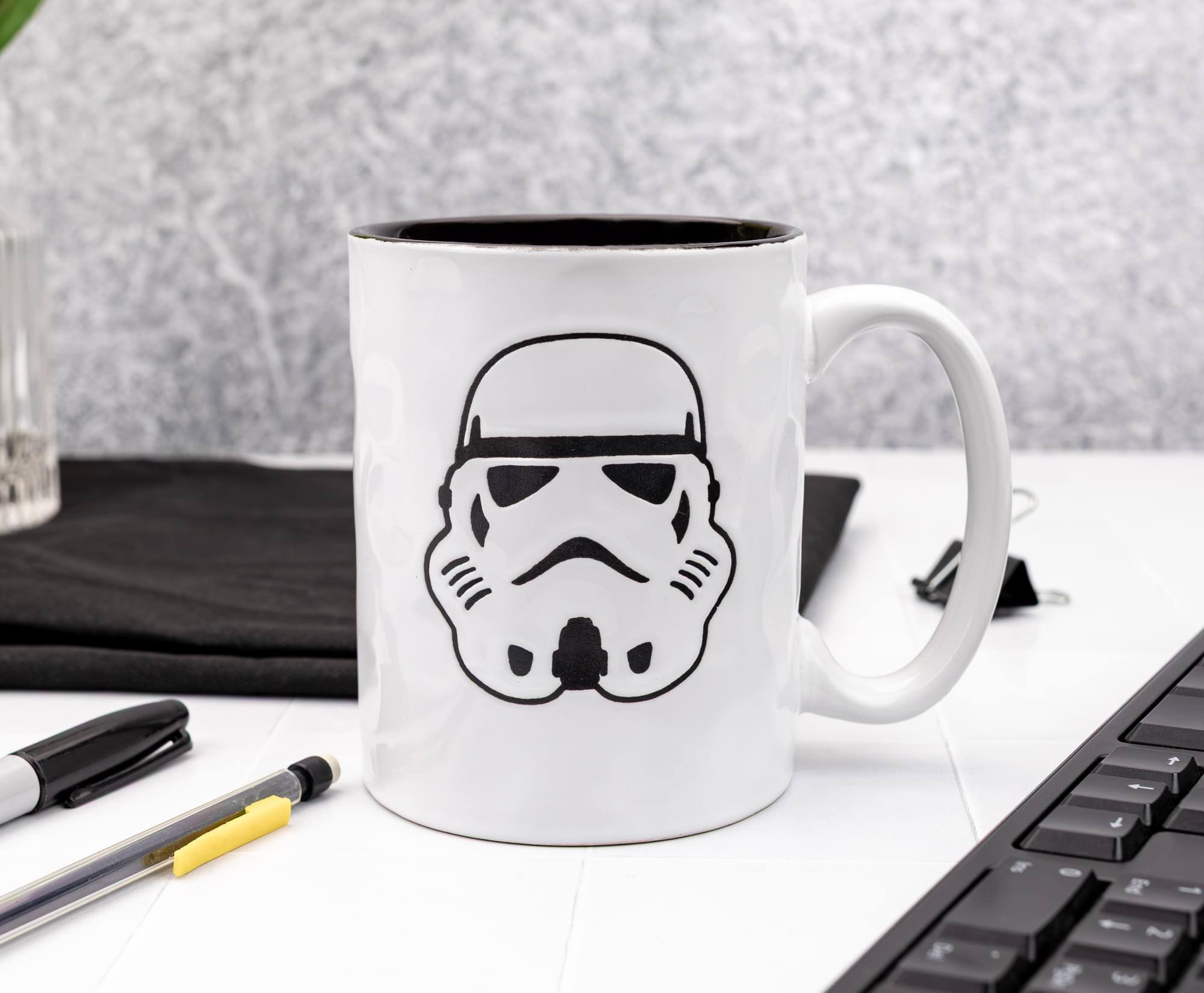 Alt View 3. Silver Buffalo - Star Wars Stormtrooper Wax-Resist Ceramic Pottery Mug | Holds 17 Ounces - Multi-Colored.