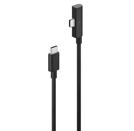 Front. Microsoft - Surface USB-C Magnetic Connect Cable - Black.