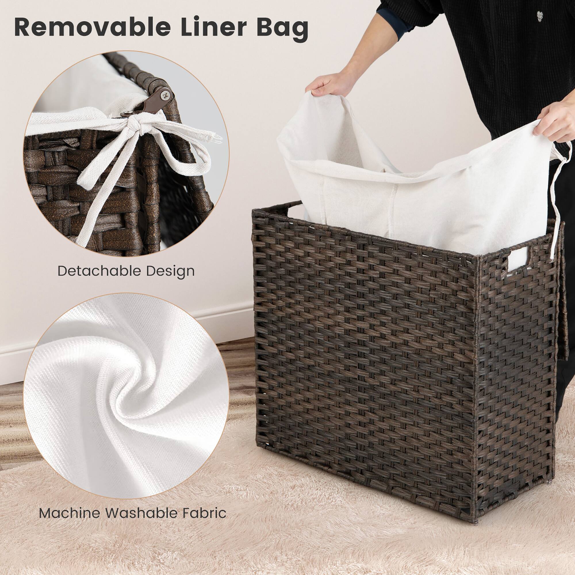 Removable Liner Bag: Detachable Design, Machine Washable Fabric