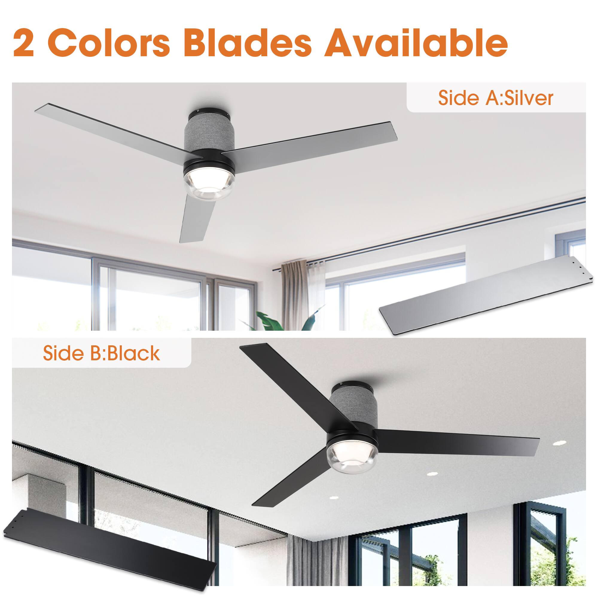 2 Colors Blades Available

Side A: Silver

Side B: Black